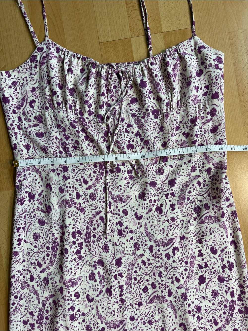 Réalisation Par The Alba Silk Babydoll Slip Dress in Mystic Purple & White XXL - Picture 15 of 16